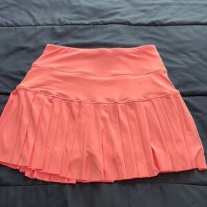 Pleated Coral Skirt